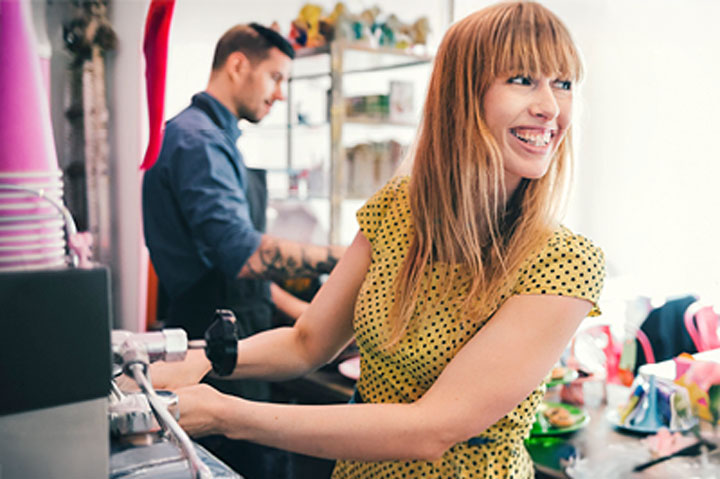 Female business owner.
