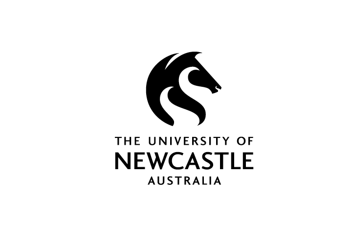 The University of Newcastle Australia logo with a symbolised horses head