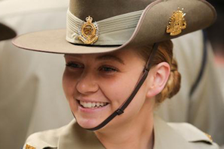 Female graduating cadet